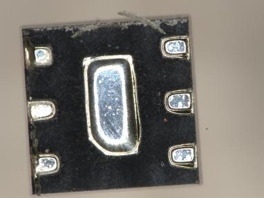 DFN bottom terminations after solder paste reflow